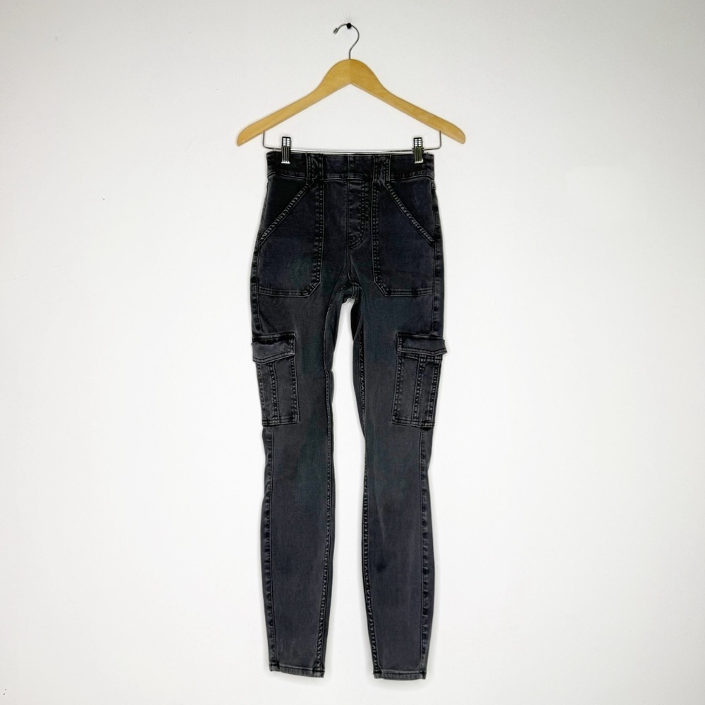 Spanx Pull On Gray Cargo Pull-On Skinny Pants Size Small 4/6
